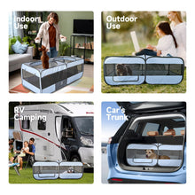 Load image into Gallery viewer, Eighteentek 2-in-1 Dog Playpen, 58''Pop Up Cat Puppy Pet Playpen Indoor/Outdoor Cats Enclosed, Cat Dog Tent Crate Cage Kennel, Portable Playpen for Kitten, Small Animals Play Pen