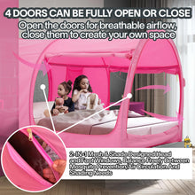 Load image into Gallery viewer, Bed Tent Dream Tents Bed Canopy Shelter Cabin Indoor Privacy Warm Breathable Pop Up Twin/Full/Queen for Kids and Adult Patent Pending (Mattress Not Included)