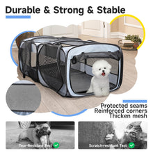 Load image into Gallery viewer, Eighteentek 2-in-1 Dog Playpen, 58''Pop Up Cat Puppy Pet Playpen Indoor/Outdoor Cats Enclosed, Cat Dog Tent Crate Cage Kennel, Portable Playpen for Kitten, Small Animals Play Pen