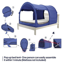Load image into Gallery viewer, Bed Tent Dream Tents Bed Canopy Shelter Cabin Indoor Privacy Warm Breathable Pop Up Twin/Full/Queen for Kids and Adult Patent Pending (Mattress Not Included)