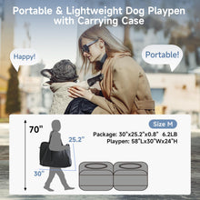 Load image into Gallery viewer, Eighteentek 2-in-1 Dog Playpen, 58''Pop Up Cat Puppy Pet Playpen Indoor/Outdoor Cats Enclosed, Cat Dog Tent Crate Cage Kennel, Portable Playpen for Kitten, Small Animals Play Pen