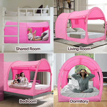 Load image into Gallery viewer, Bed Tent Dream Tents Bed Canopy Shelter Cabin Indoor Privacy Warm Breathable Pop Up Twin/Full/Queen for Kids and Adult Patent Pending (Mattress Not Included)