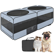 Load image into Gallery viewer, Eighteentek 2-in-1 Dog Playpen, 58''Pop Up Cat Puppy Pet Playpen Indoor/Outdoor Cats Enclosed, Cat Dog Tent Crate Cage Kennel, Portable Playpen for Kitten, Small Animals Play Pen
