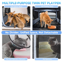 Load image into Gallery viewer, Eighteentek 2-in-1 Dog Playpen, 58''Pop Up Cat Puppy Pet Playpen Indoor/Outdoor Cats Enclosed, Cat Dog Tent Crate Cage Kennel, Portable Playpen for Kitten, Small Animals Play Pen
