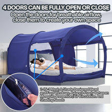 Load image into Gallery viewer, Bed Tent Dream Tents Bed Canopy Shelter Cabin Indoor Privacy Warm Breathable Pop Up Twin/Full/Queen for Kids and Adult Patent Pending (Mattress Not Included)
