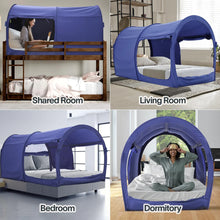 Load image into Gallery viewer, Bed Tent Dream Tents Bed Canopy Shelter Cabin Indoor Privacy Warm Breathable Pop Up Twin/Full/Queen for Kids and Adult Patent Pending (Mattress Not Included)
