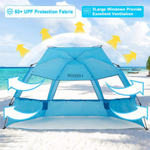 Load image into Gallery viewer, Leedor Beach Tent Sun Shelter Pop Up Shade for 3 to 4 Person
